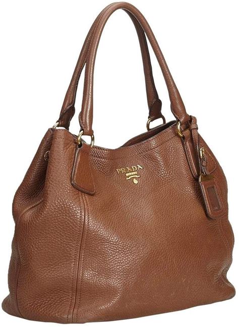 prada brown leather bag|brown leather prada handbag.